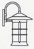 Arroyo Craftsman NB-9LTN-BZ - 9" newport long body wall mount