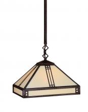 Arroyo Craftsman PSH-12RM-VP - 12" prairie stem hung pendant