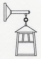 Arroyo Craftsman RB-8TN-BK - 8" raymond wall mount