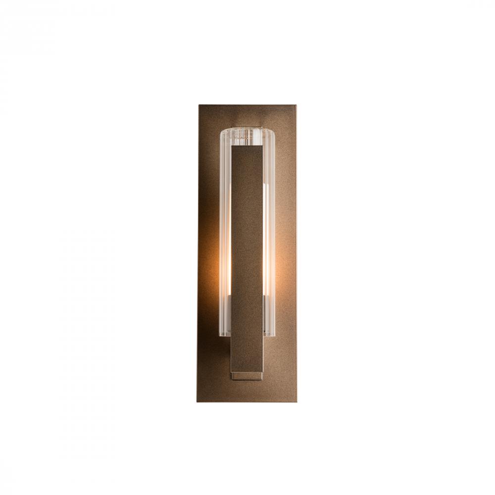 Vertical Bar Fluted Glass Small Outdoor Sconce