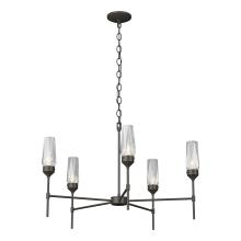 Hubbardton Forge 105060-SKT-07-CR - Luma 5 Arm Chandelier