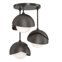 Hubbardton Forge 121374-SKT-14-14-GG0711 - Brooklyn 3-Light Double Shade Semi-Flush