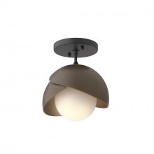 Hubbardton Forge 121377-SKT-10-05-GG0711 - Brooklyn 1-Light Double Shade Semi-Flush