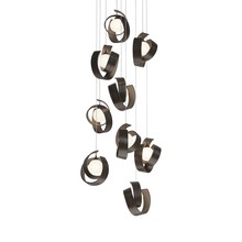 Hubbardton Forge 131099-SKT-LONG-05-GG0711 - Riza 9-Light Pendant