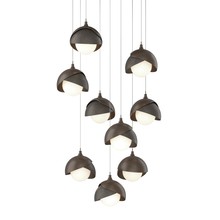 Hubbardton Forge 131105-SKT-LONG-05-07-GG0711 - Brooklyn 9-Light Double Shade Pendant