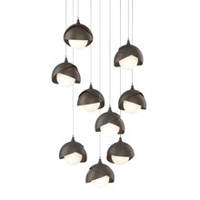 Hubbardton Forge 131105-SKT-LONG-07-05-GG0711 - Brooklyn 9-Light Double Shade Pendant