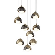 Hubbardton Forge 131105-SKT-LONG-84-14-GG0711 - Brooklyn 9-Light Double Shade Pendant