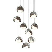 Hubbardton Forge 131105-SKT-LONG-85-05-GG0711 - Brooklyn 9-Light Double Shade Pendant