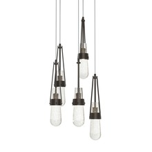 Hubbardton Forge 131120-SKT-LONG-14-YG0434 - Link 5-Light Blown Glass Pendant