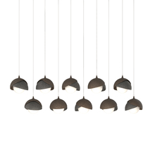 Hubbardton Forge 131205-SKT-LONG-05-20-GG0711 - Brooklyn 10-Light Double Shade Pendant