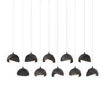 Hubbardton Forge 131205-SKT-LONG-14-10-GG0711 - Brooklyn 10-Light Double Shade Pendant