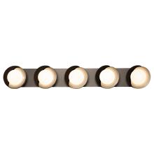 Hubbardton Forge 201379-SKT-14-85-GG0711 - Brooklyn 5-Light Straight Double Shade Bath Sconce