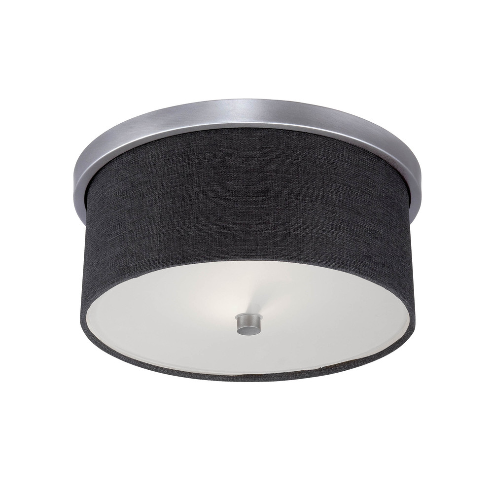 Jackson 2-Light Flushmount Ceiling Light Brushed Pewter