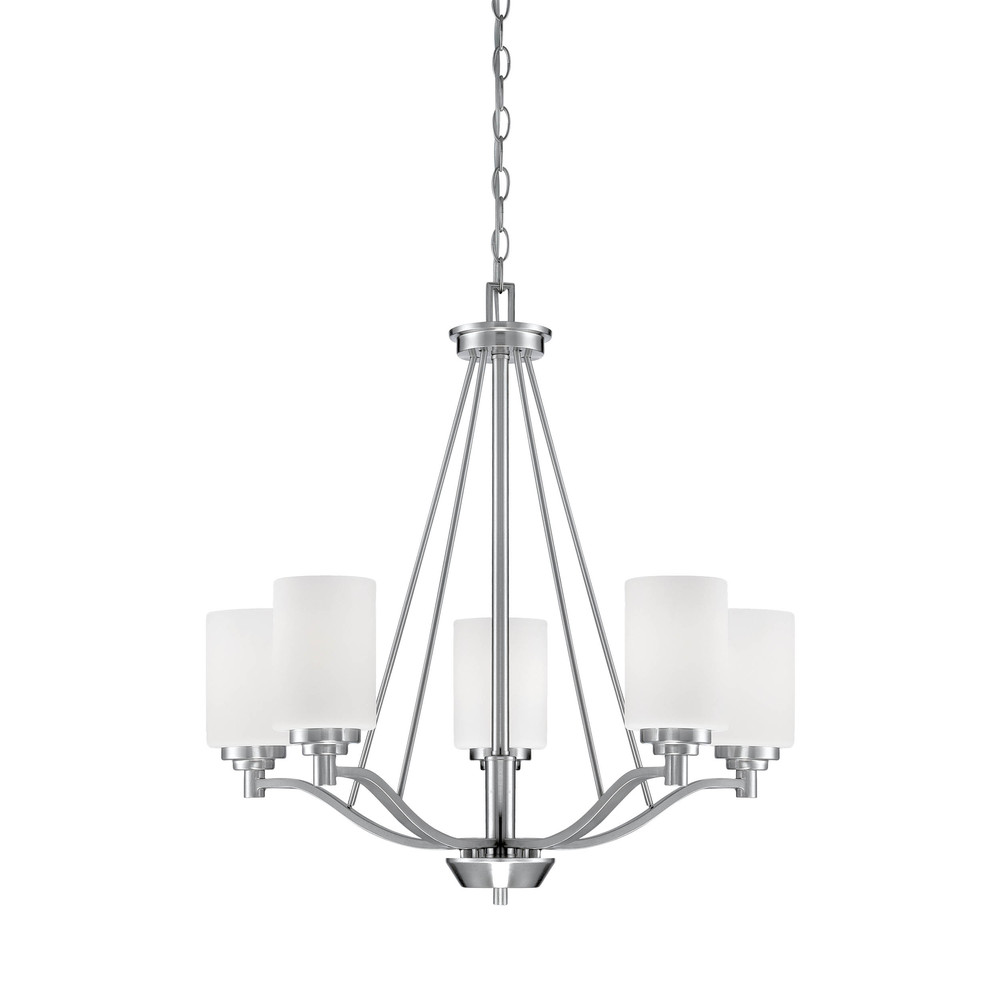 Durham 5-Light Chandelier Ceiling Light Satin Nickel