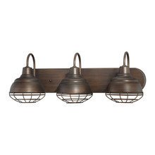 Millennium 5423-RBZ - Neo-Industrial 3-Light Vanity Rubbed Bronze