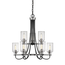 Millennium 3509-MB/BN - Clifton 9-Light Chandelier Ceiling Light Matte Black/Brushed Nickel