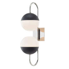 Mitzi by Hudson Valley Lighting H344102B-PN/BK - Renee Wall Sconce