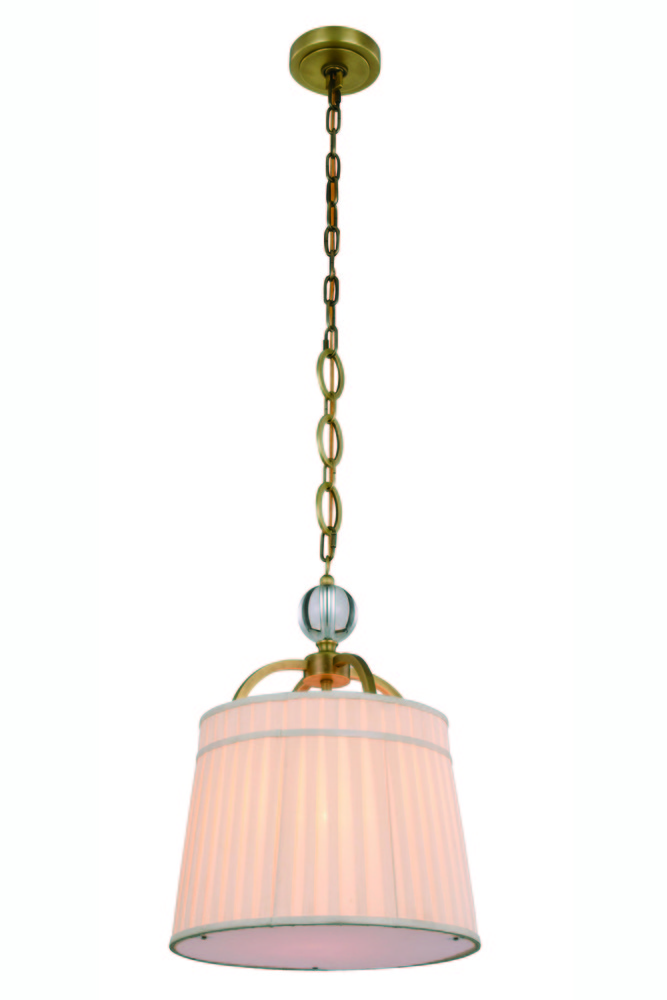 Cara Collection Chandelier D:15 H:20 Lt:1 Burnished Brass Finish