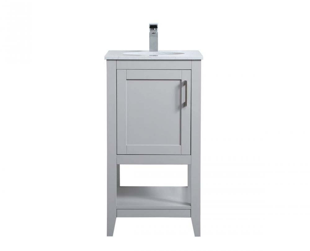 18 Inch Single Bathroom Vanity in Grey