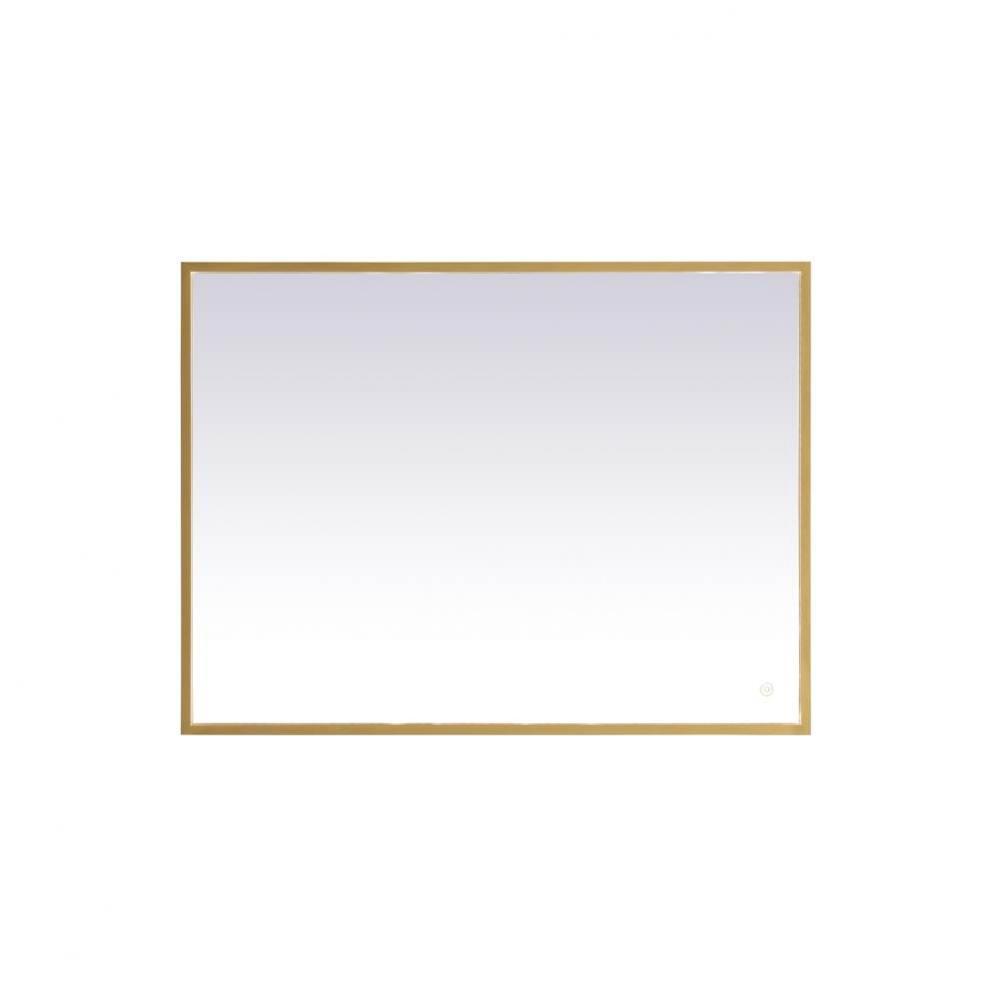 Pier 30x40 Inch LED Mirror with Adjustable Color Temperature 3000k/4200k/6400k in Brass