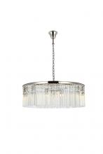 Elegant 1208G43PN/RC - Sydney 10 Light Polished Nickel Chandelier Clear Royal Cut Crystal