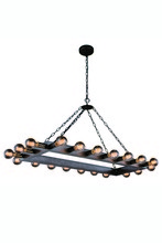 Elegant 1501G50AI - Winston 20 light Aged Iron Pendant