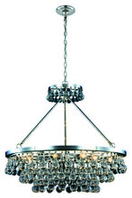 Elegant 1509D32PN - Bettina 10 light Polished Nickel Pendant Clear Royal Cut Crystal