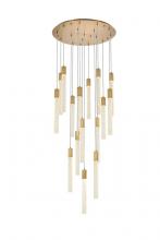 Elegant 2067G36SG - Weston 16 Lights Pendant in Satin Gold