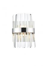 Elegant 6200W8C - Serephina 8 Inch Crystal Bath Sconce in Chrome