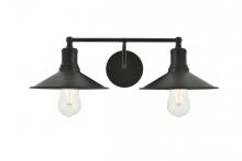 Elegant LD4033W21BK - Etude 2 Light Black Wall Sconce