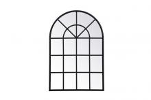 Elegant MR612842BK - Metal Windowpane Mirror 28 Inchx41 Inch in In Black