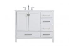 Elegant VF18842WH - 42 Inch Single Bathroom Vanity in White