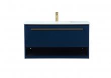 Elegant VF43536MBL - 36 Inch Single Bathroom Vanity in Blue