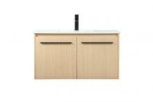 Elegant VF44536MMP - 36 Inch Single Bathroom Vanity in Maple