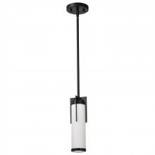 Nuvo 60/8053 - Roselle; Mini Pendant; Matte Black with White Glass