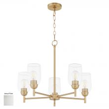 Quorum 6112-5-65 - Wallinger 5 Light Chandelier, Satin Nickel