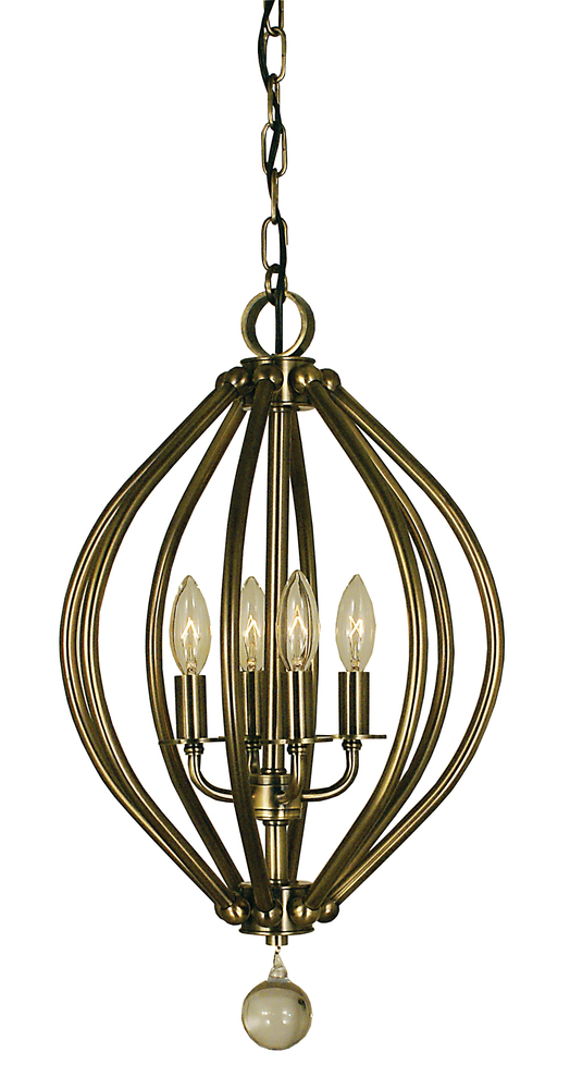 4-Light Mahogany Bronze Chandelier