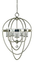 Framburg 3045 BN/PN - 5-Light Brushed Nickel/Polished Nickel Margaux Chandelier