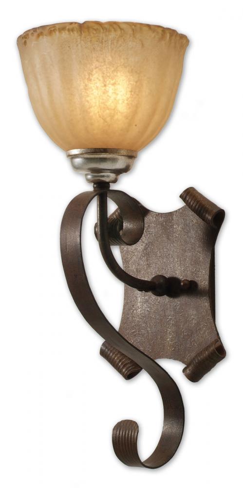 One Light Tuscan Bronze Wall Light