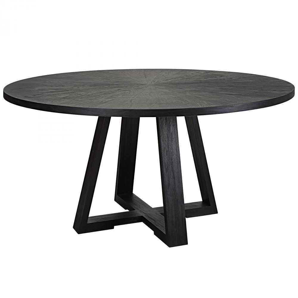 Gidran Round Black Dining Table