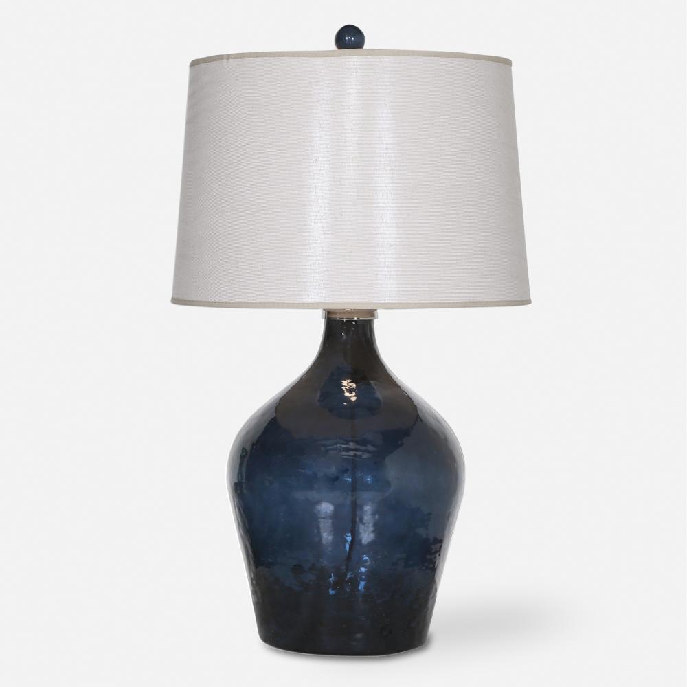 Lamone Blue Glass Lamp