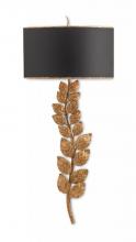 Currey 5221 - Birdwood Gold Wall Sconce, Bla